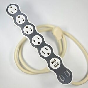 360 Electrical PowerCurve Rotating Outlet Surge Protector Power Strip w/ USB